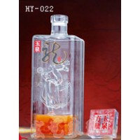 內(nèi)蒙古玻璃工藝酒瓶加工公司_河間宏藝公司廠價訂制內(nèi)置酒瓶